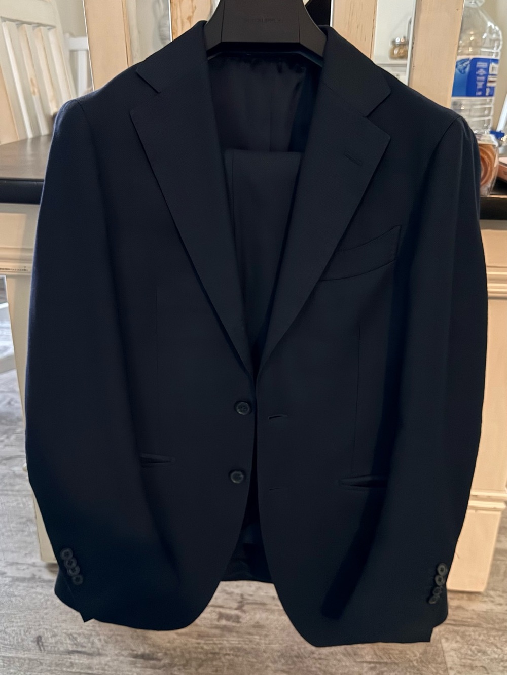 SUITSUPPLY Navy Single Breasted 36S S130 fabric